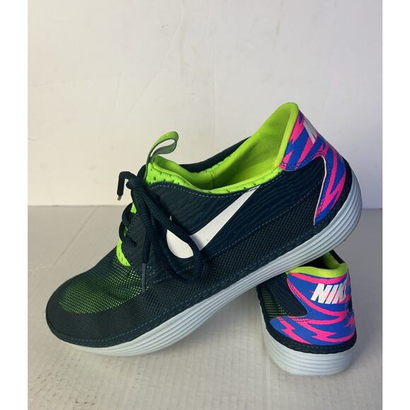 Nike Men’s Solarsoft Moccasin Green /Blue Size 11 Athletic Sports Beach ￼￼ - Picture 2 of 8